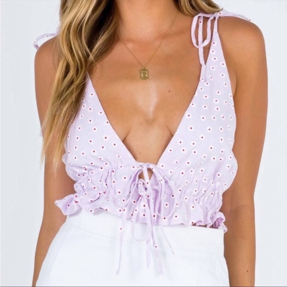 Princess Polly Pink Tie Tank